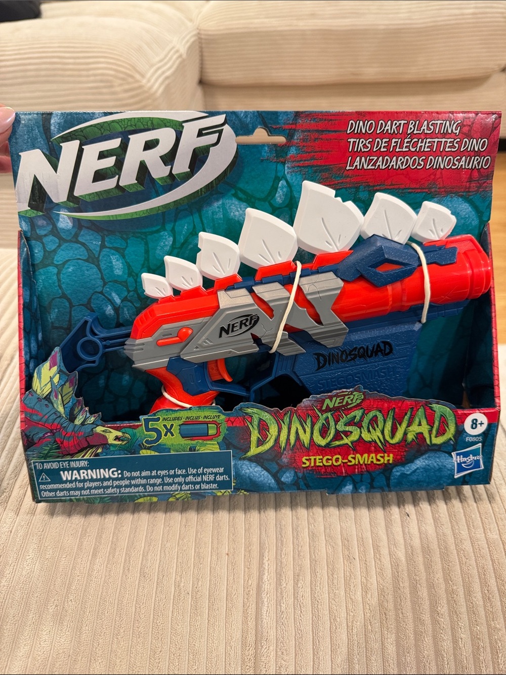 Nerf DinoSquad Stego-Smash Blaster - Red, Blue & White